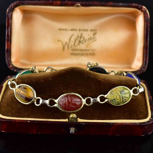 Vintage Scarab Bracelet 7.25